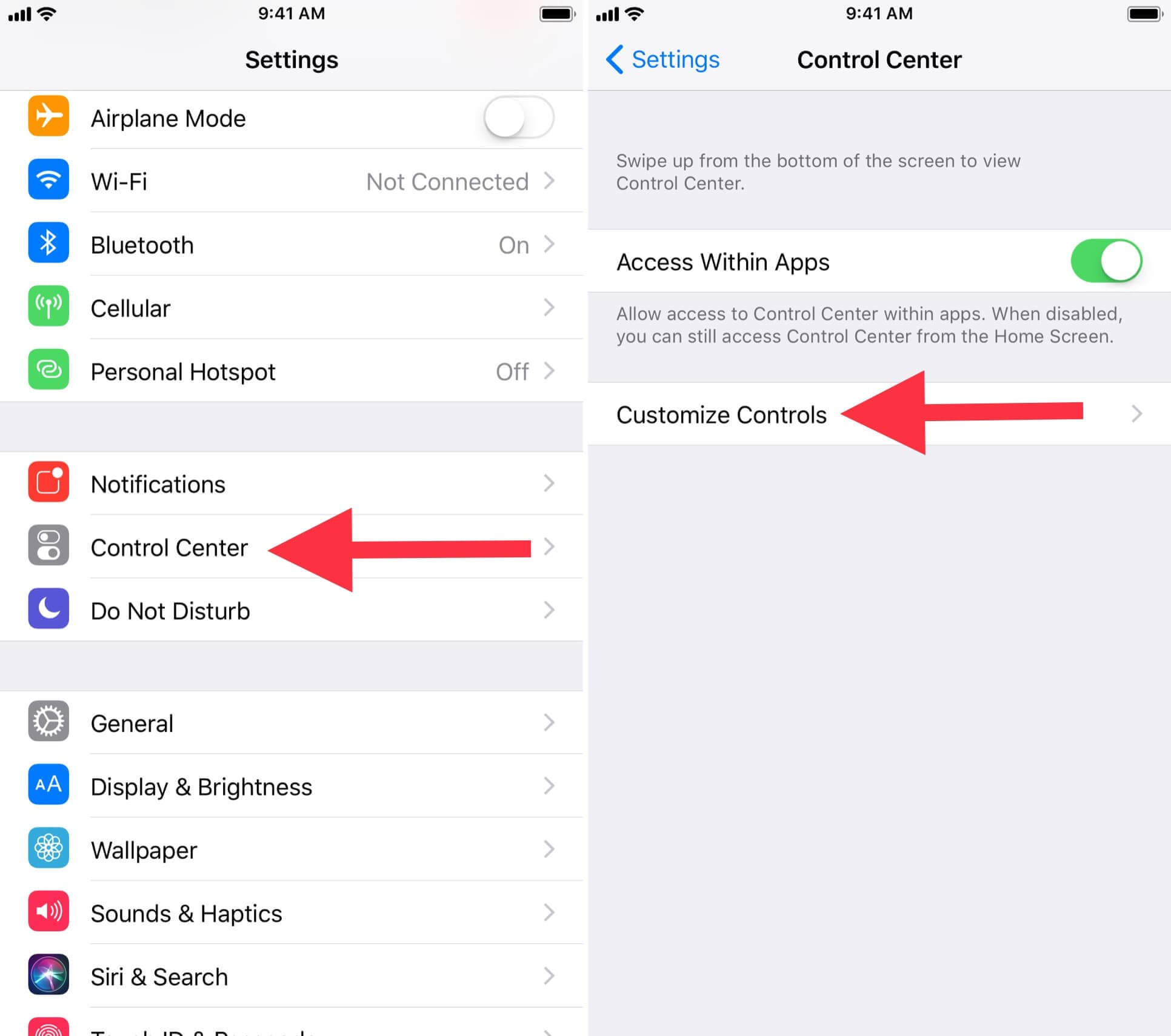 iOS customize controls