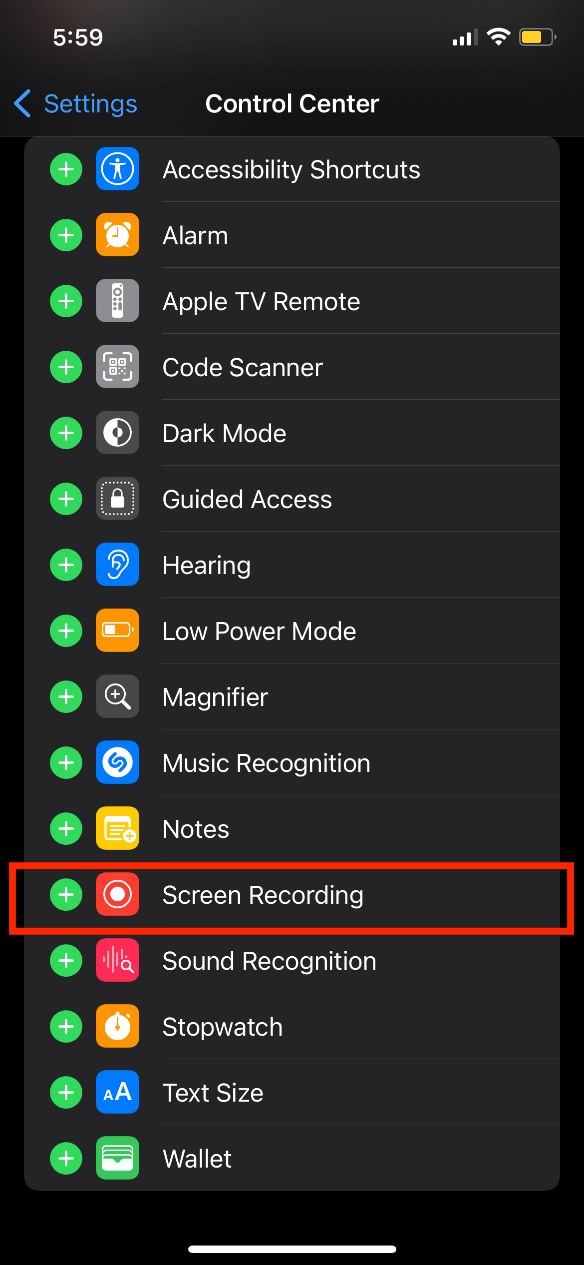 iOS screen record