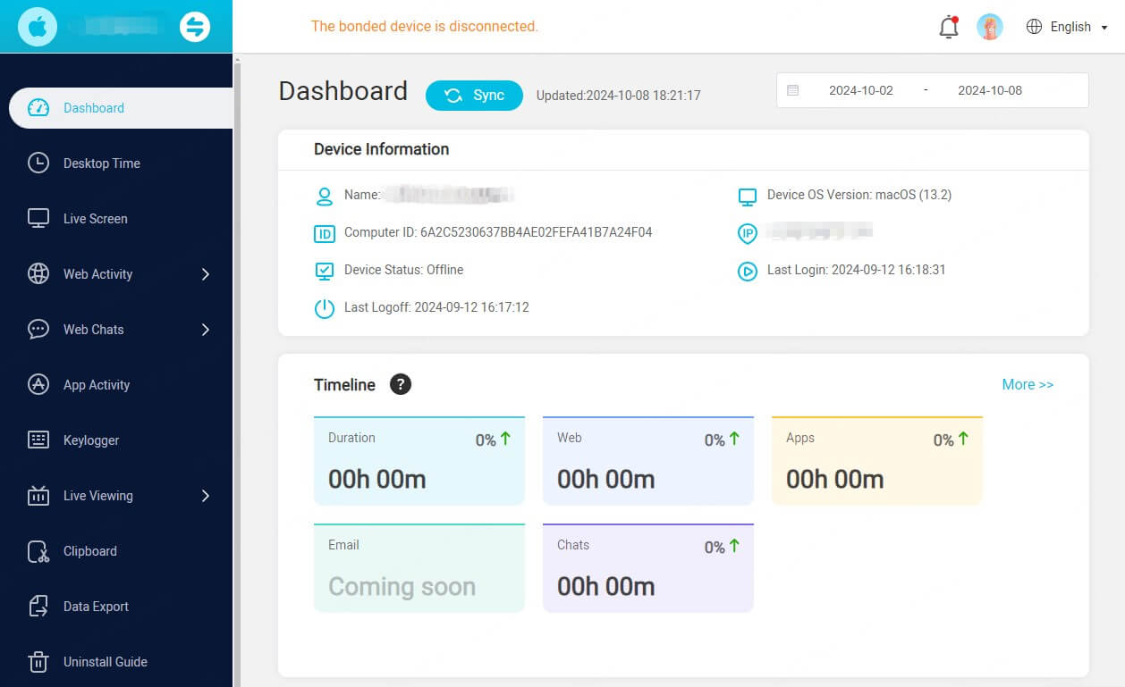 monivisor dashboard for macbook