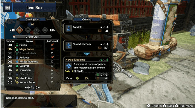 Collecting Materials in Monster Hunter Now