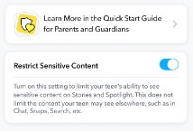 How to restrict sensitive content on snapchat