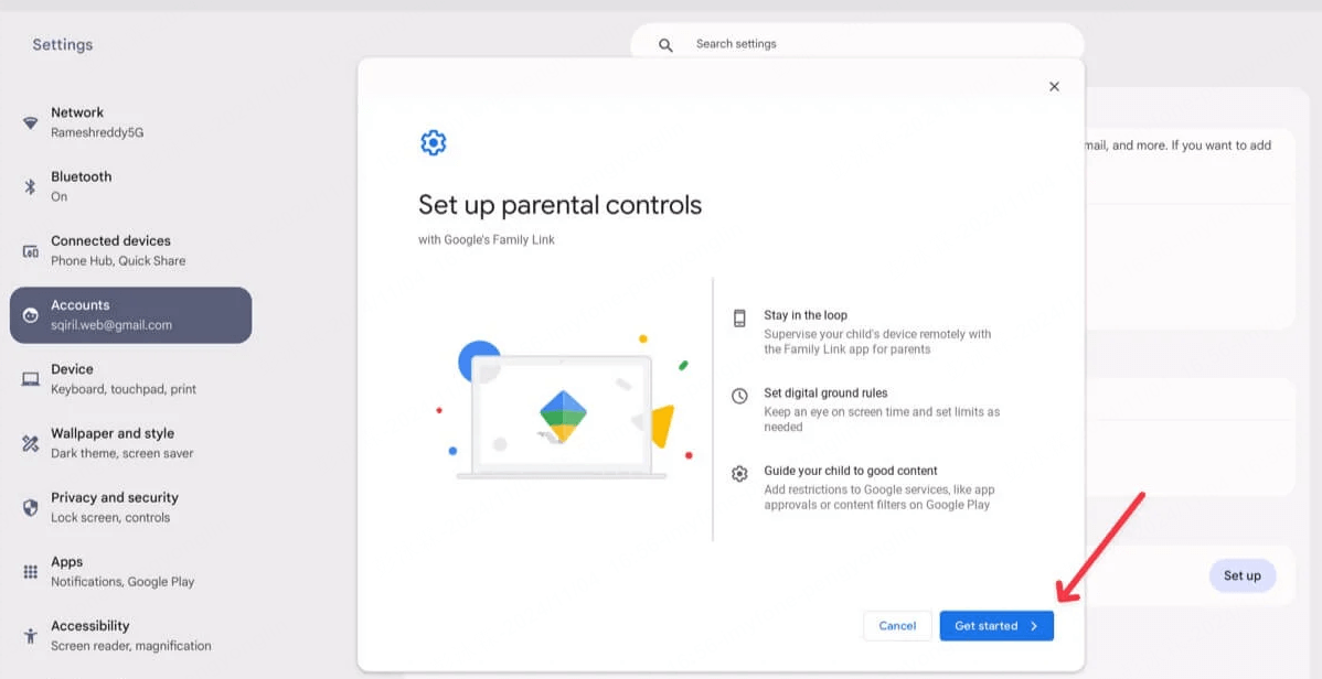 set parental controls on chromebook