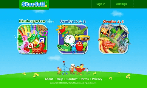Starfall best pc games for kindergarteners