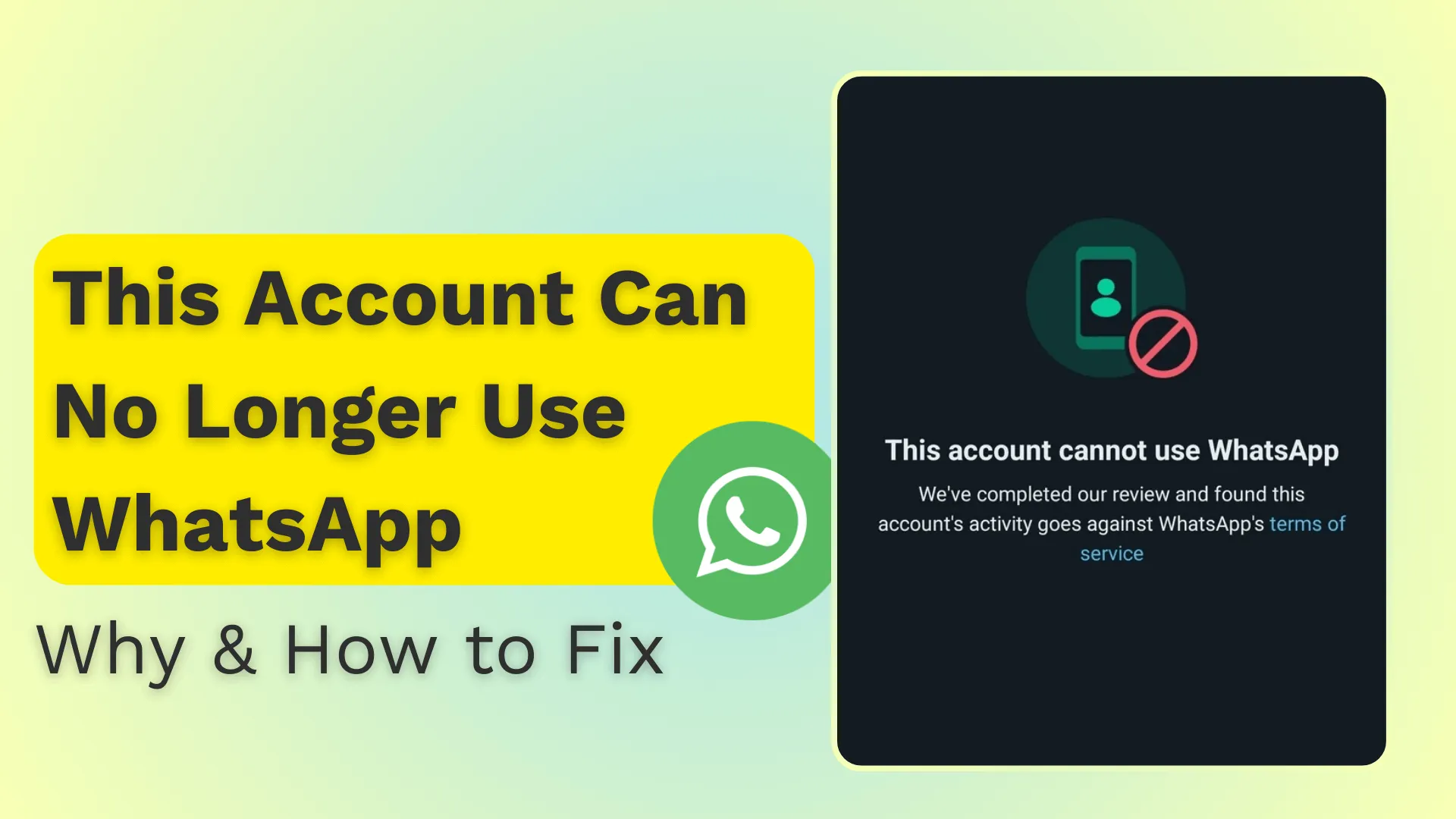 This Account Can No Longer Use WhatsApp? – 11 Solutions!