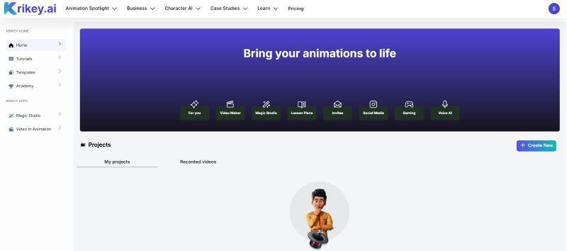 krikey ai homepage