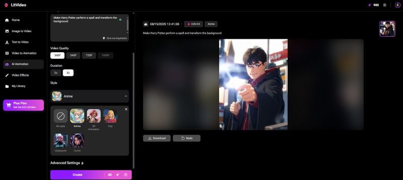 download ai animation video