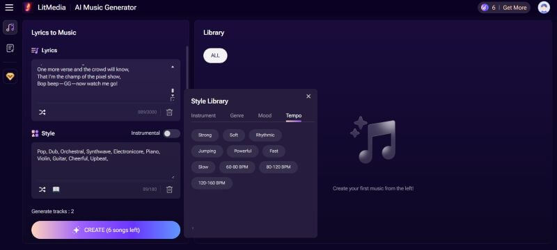 select music style