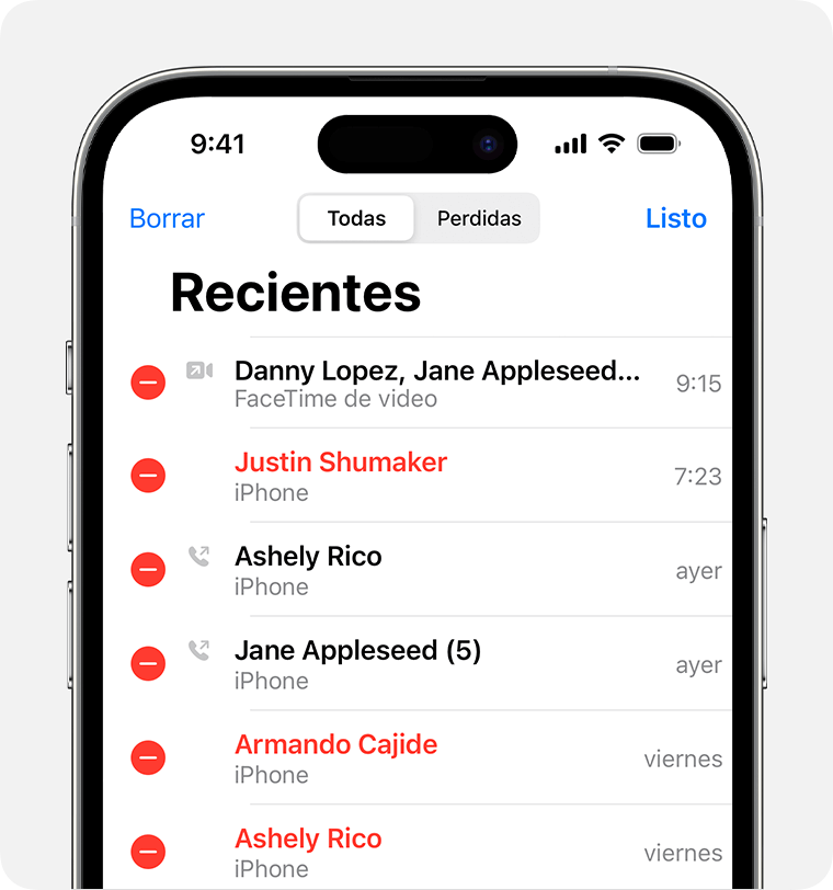 ver el historial de llamadas de un número