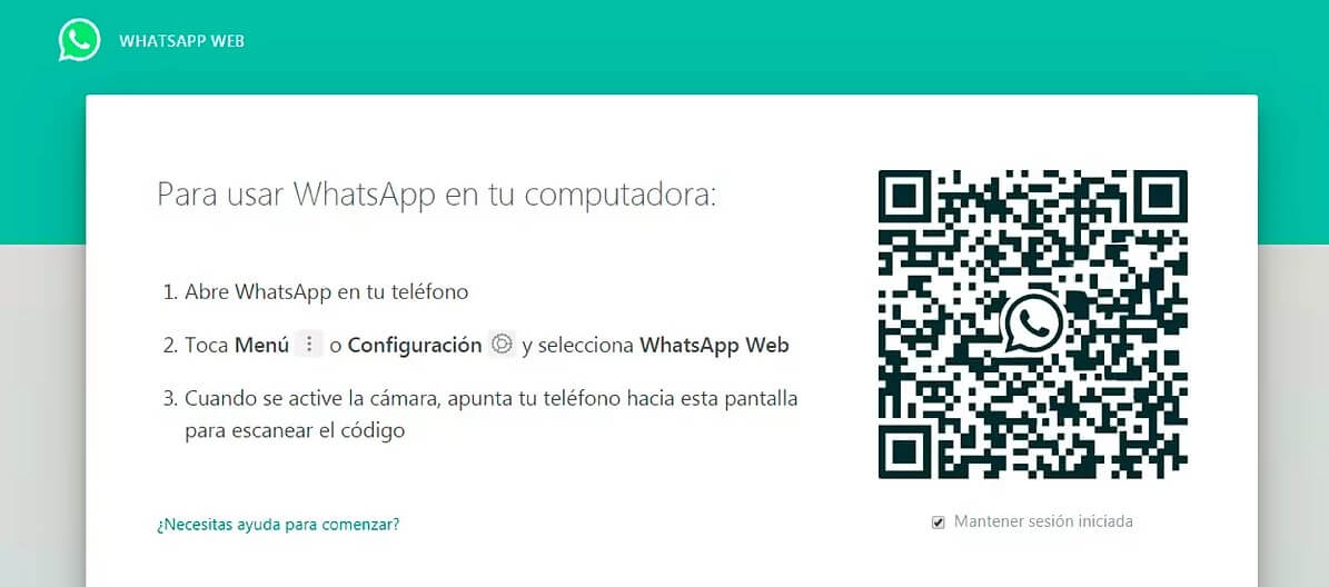 iniciar whatsapp en web