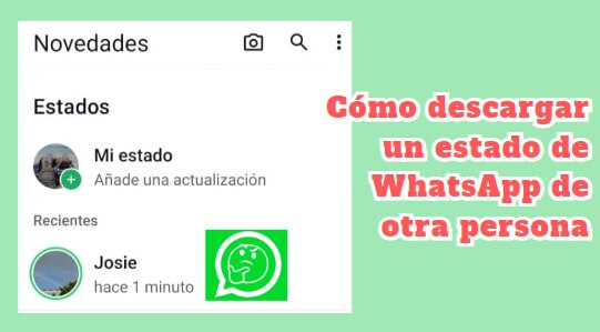 como descargar un estado de Whatsapp de otra persona