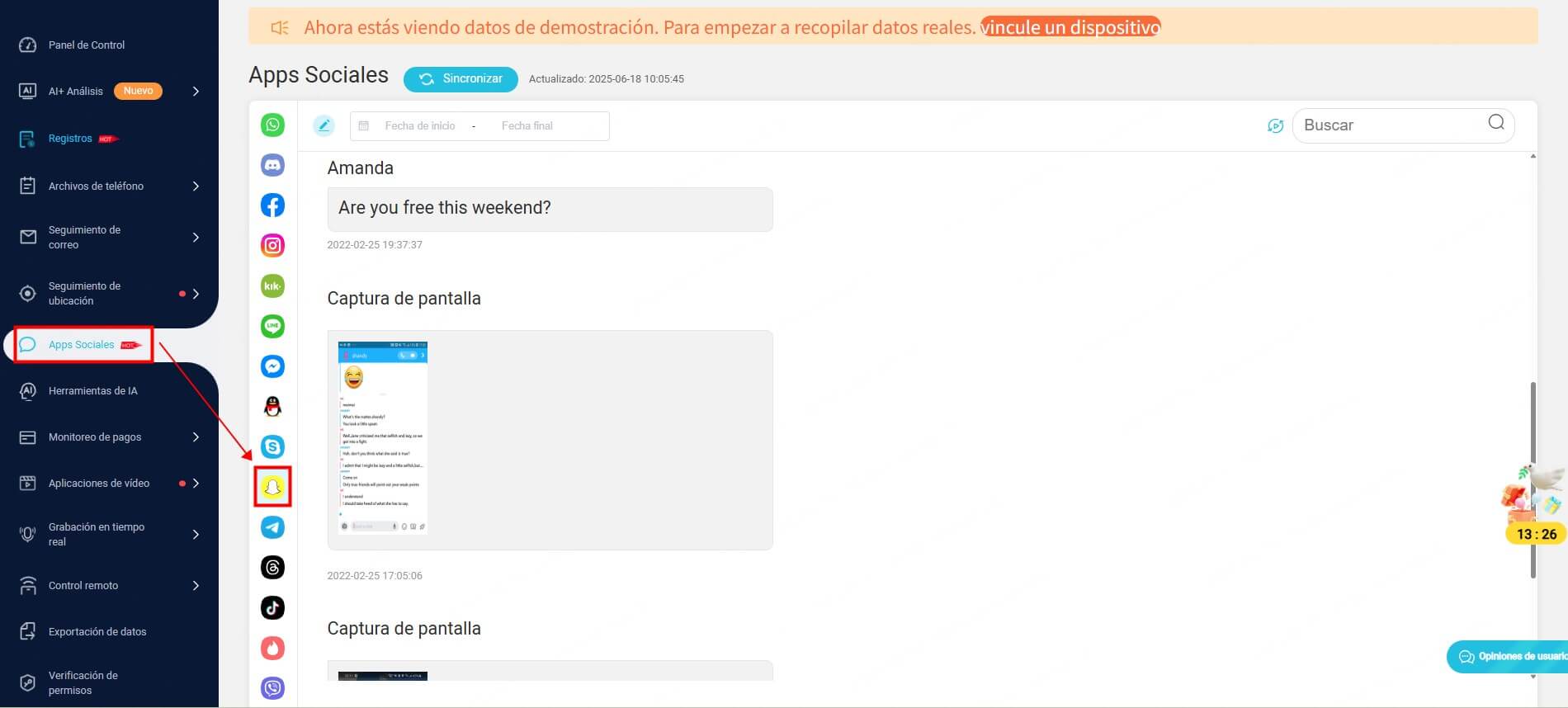 descargar videos de snapchat usando kidsguardpro