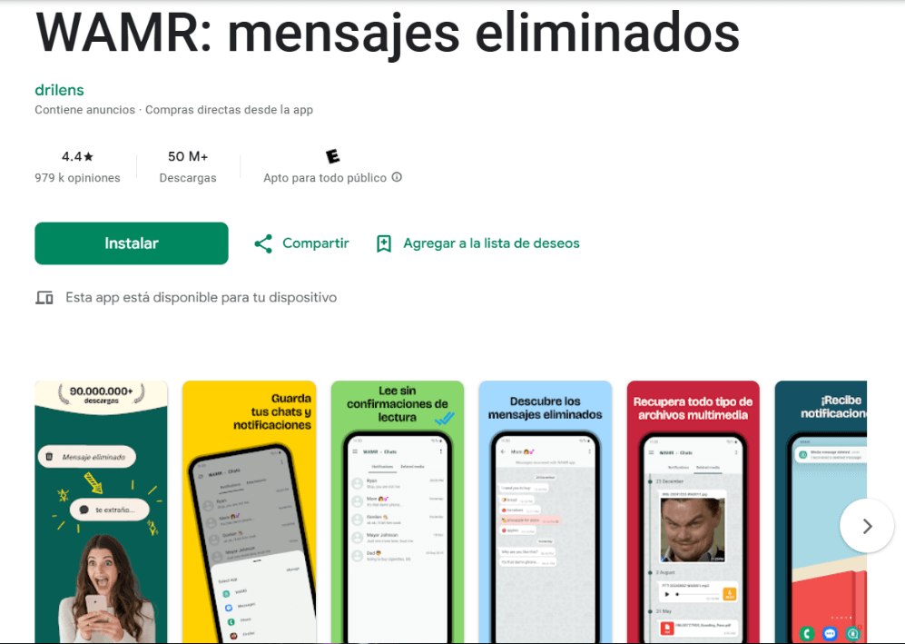 cómo ver los mensajes borrados de WhatsApp