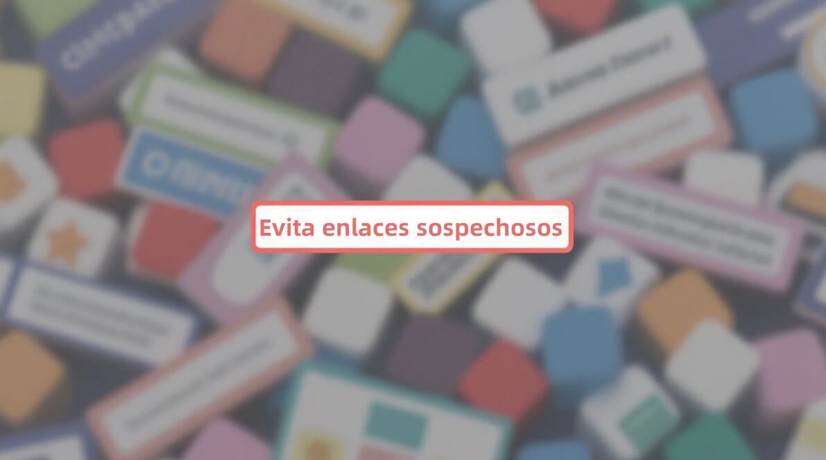 evite hacer clic en enlaces desconocidos