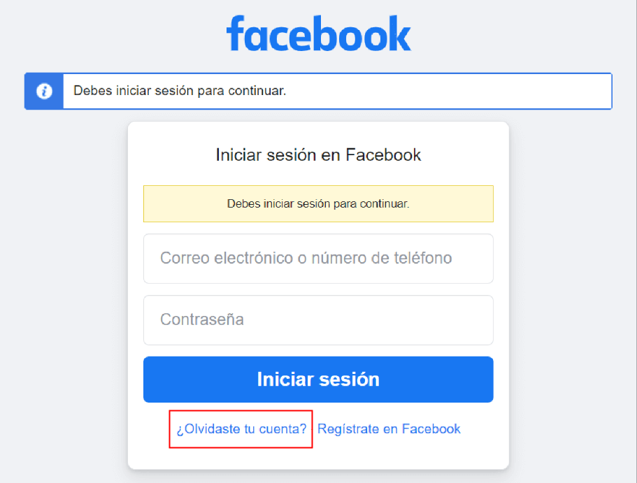 Cómo entrar en Facebook sin contraseña