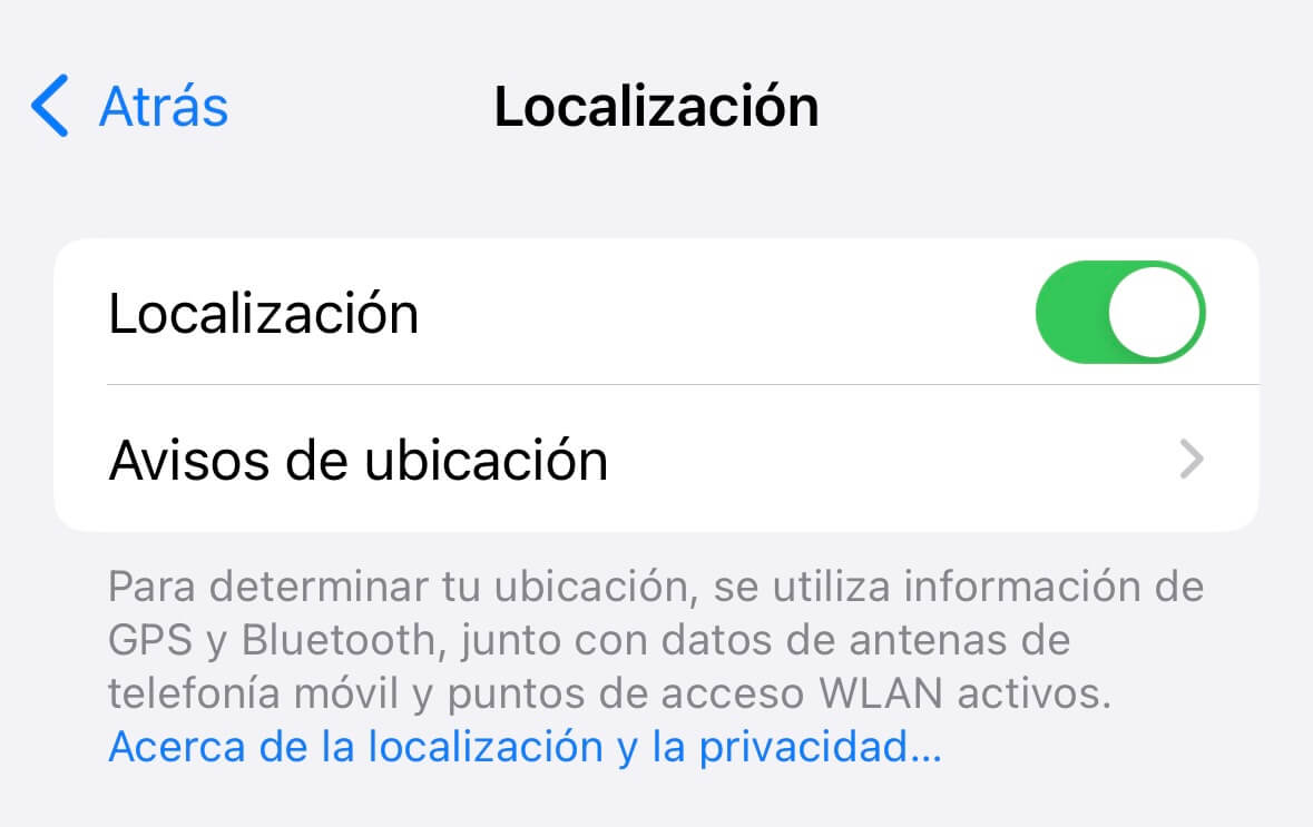 abrir localización en iphone