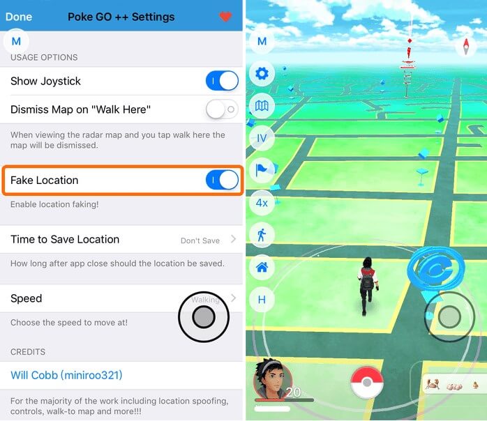 configuraion en pokego++