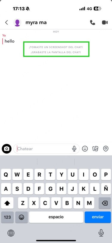 snapchat notificar a los emisores si haces captura o grabacion