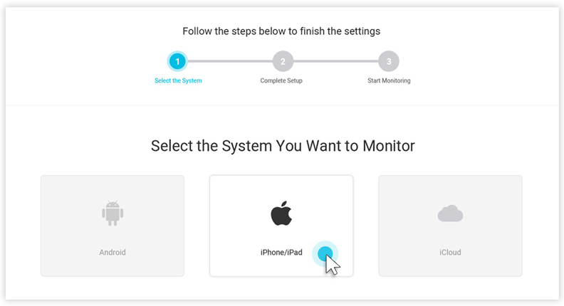 select the operating system you want to monitor