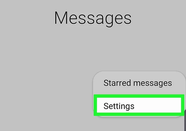 samsung message settings