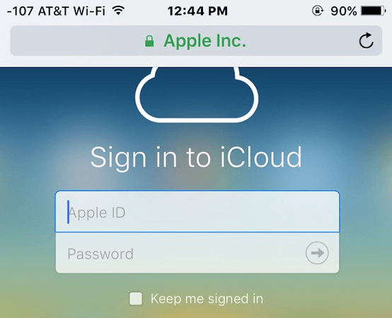 sign in to icloud