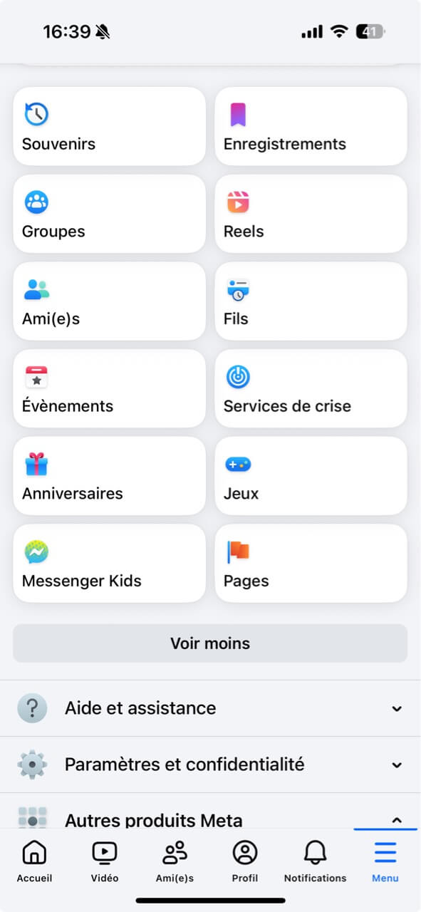 anniversaire facebook sur mobile