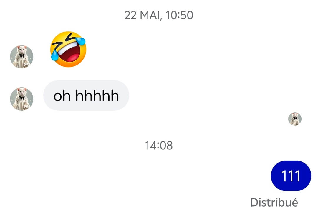 “distribué” sur Messenger