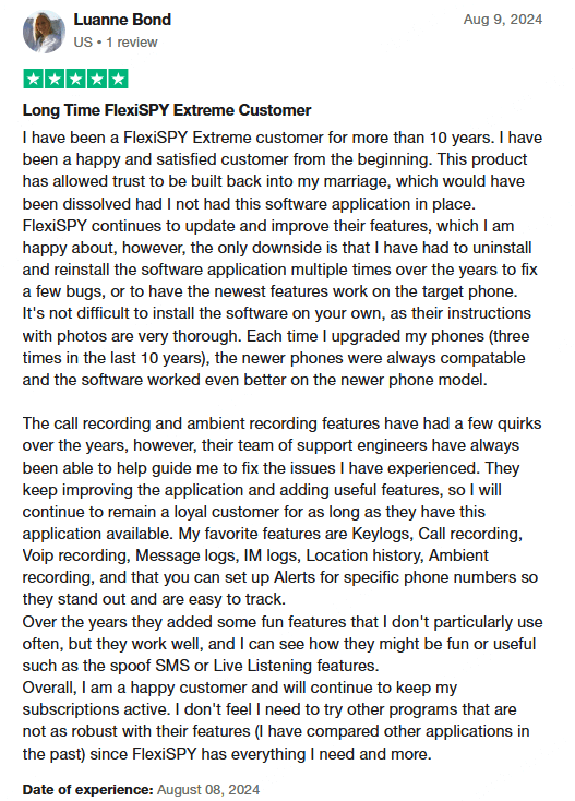 avis reel de FlexiSpy