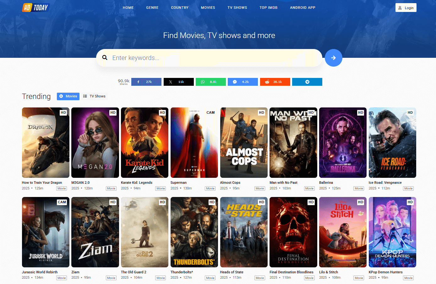 site de streaming hdtoday