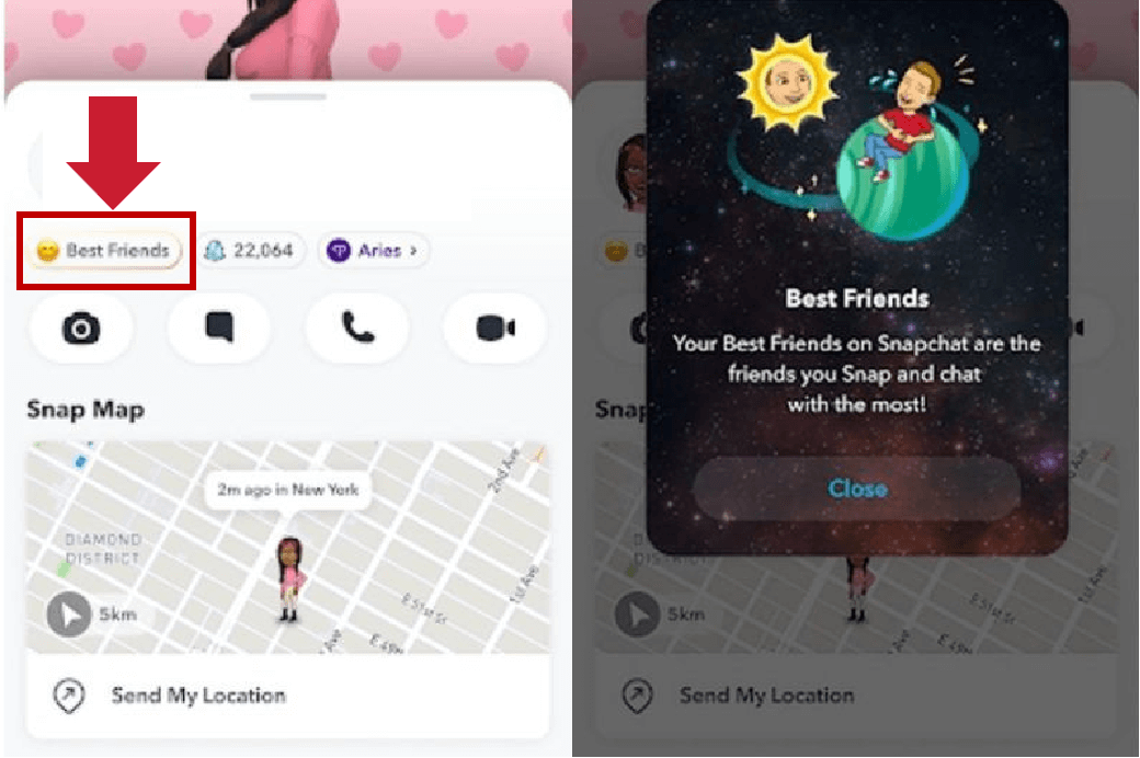 Vérifier votre position dans le Planet Snap d'un ami