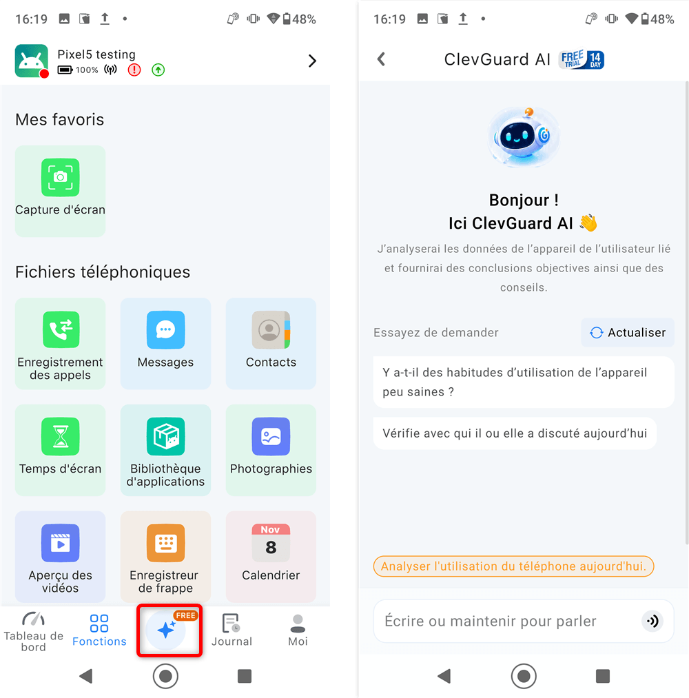 Assistant agent IA de KidsGuard Pro