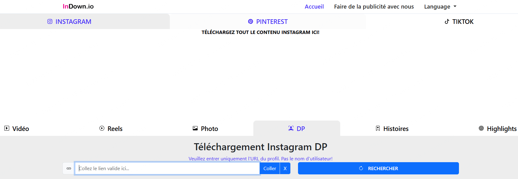 Instadp : Agrandir une photo de profil Instagram
