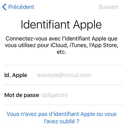 iphone identifiant apple