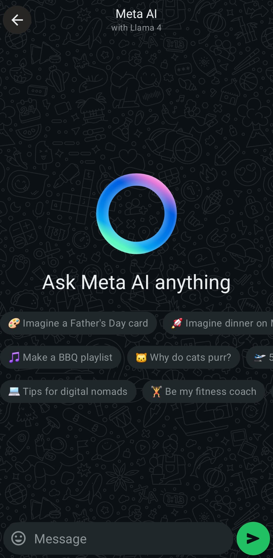 meta ai message