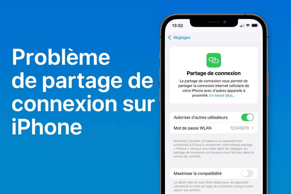 iphone partage de connexion
