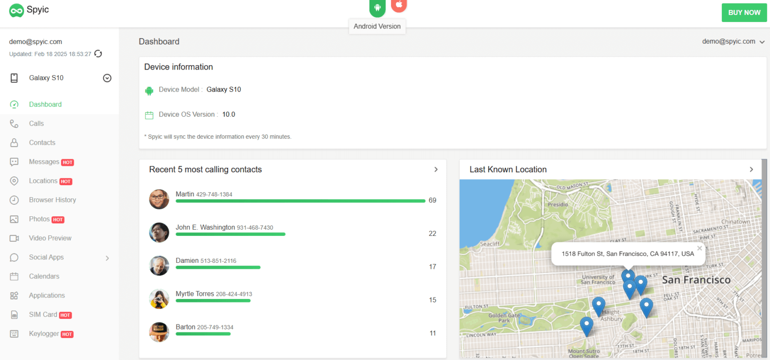 Logiciel de surveillance mobile