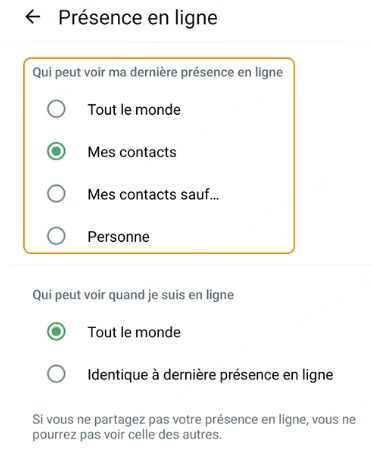 presence en ligne