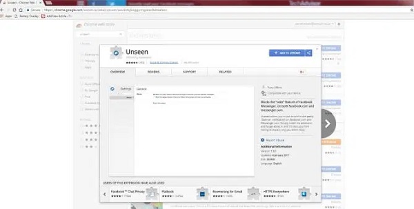 chrome unseen addon