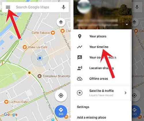 google maps votre timeline