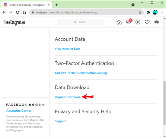 instagram data download