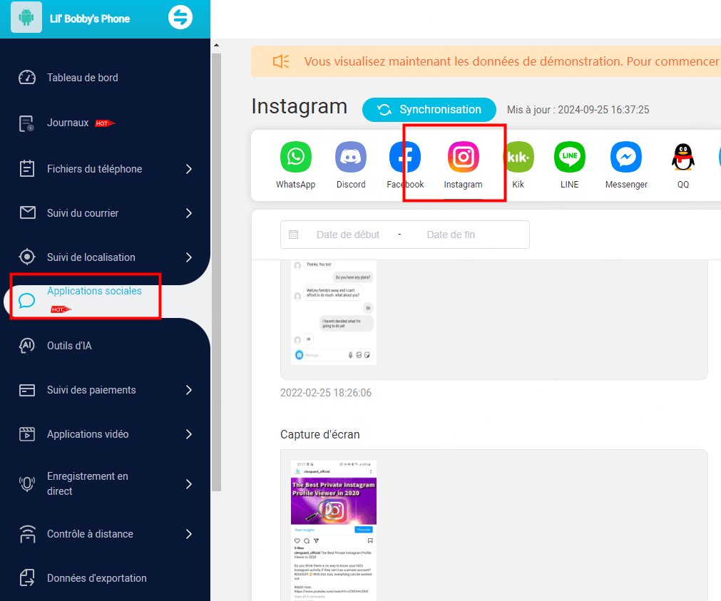 kidsguard pro Instagram monitoring feature