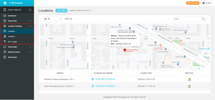 kidsguard location tracking