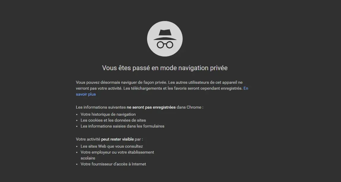 mode navigation privee