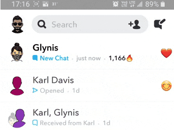 Launch the Snapchat app on your phone and swipe right to the chats page.