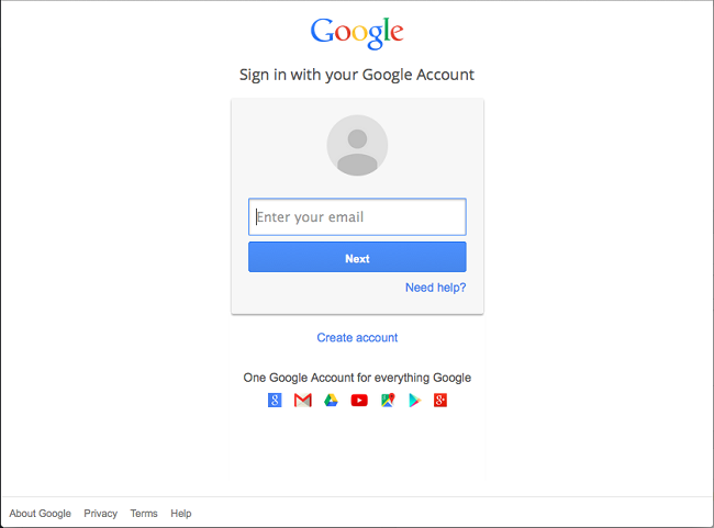 sign into google account