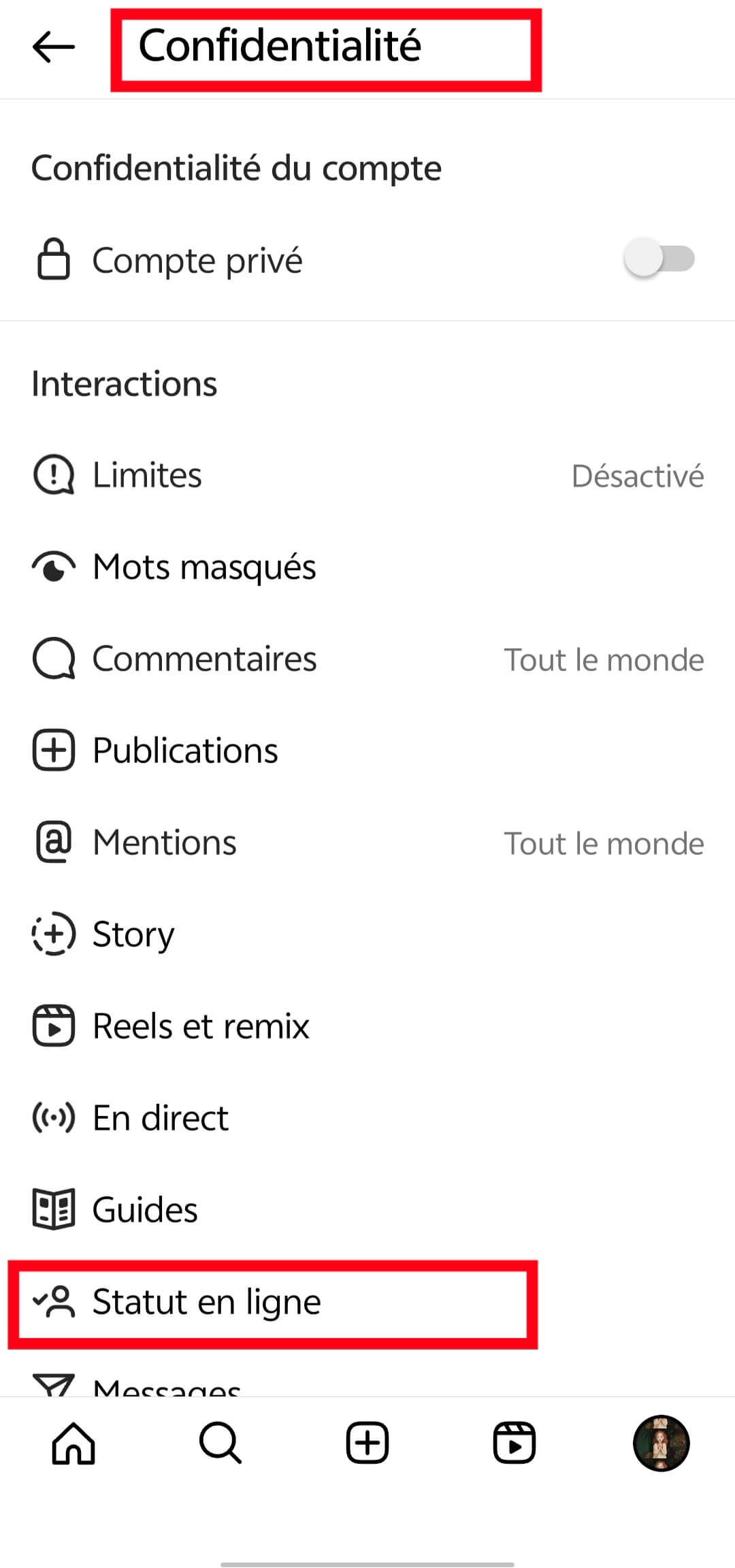 activer-ou-desactiver-statut-en-ligne-instagram