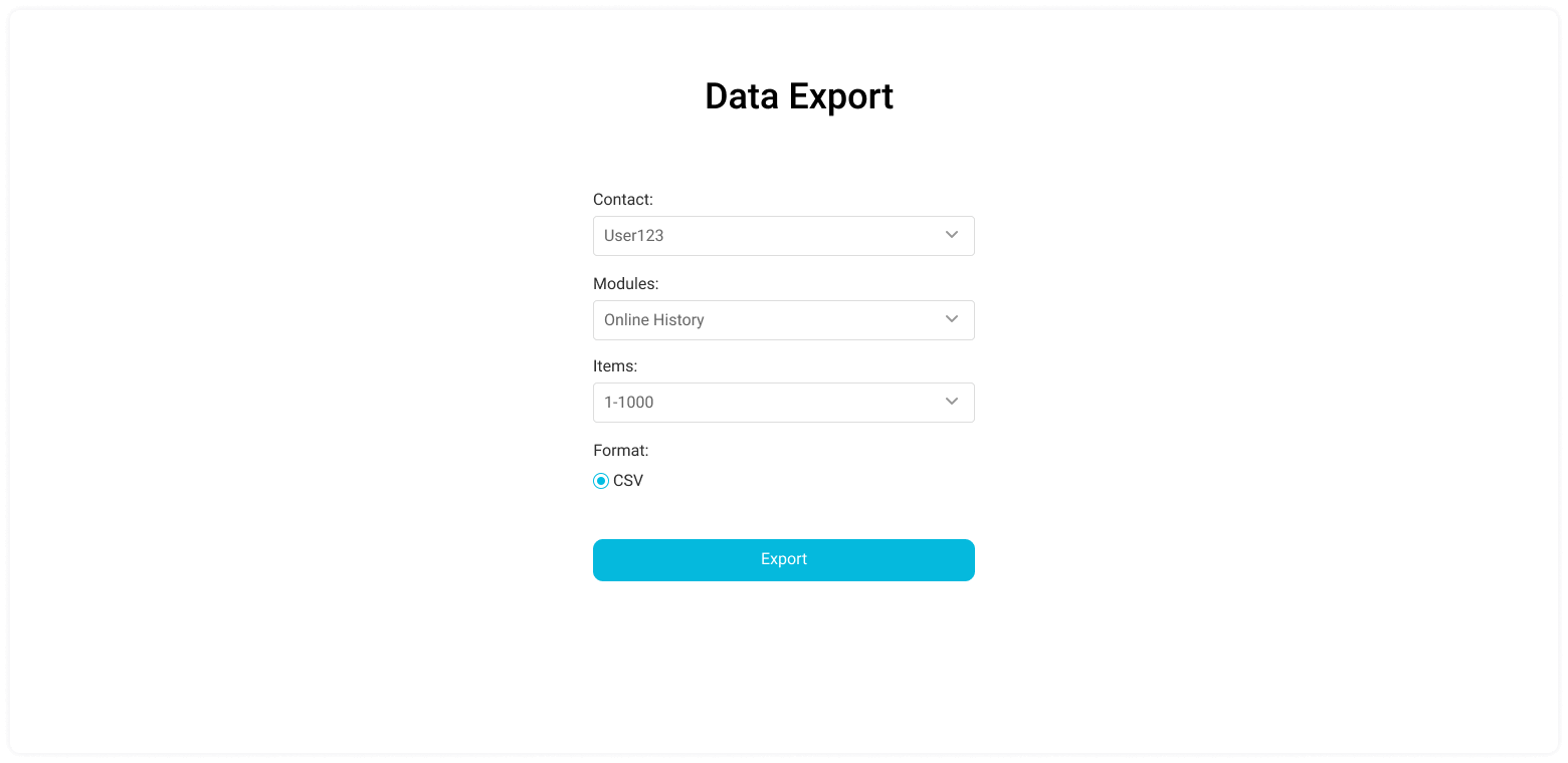 exportation de données