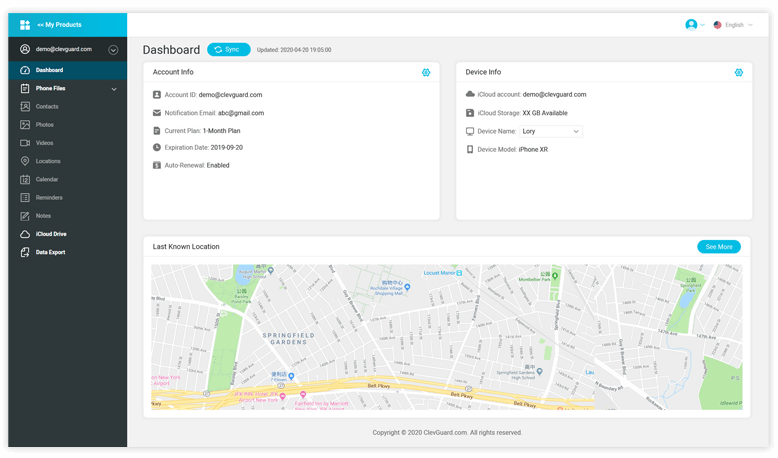 icloud control panel