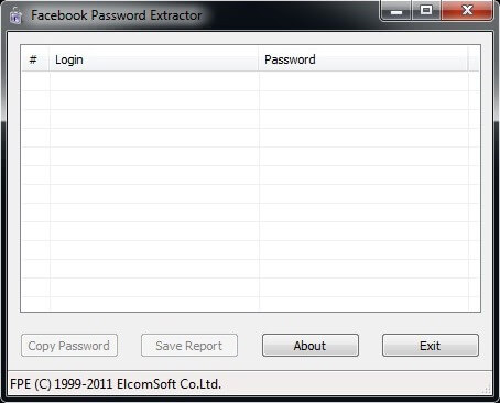 Facebookのパスワード抽出ツール