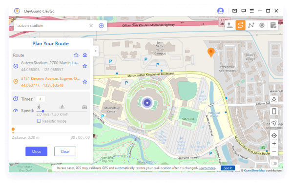 customize speed and route