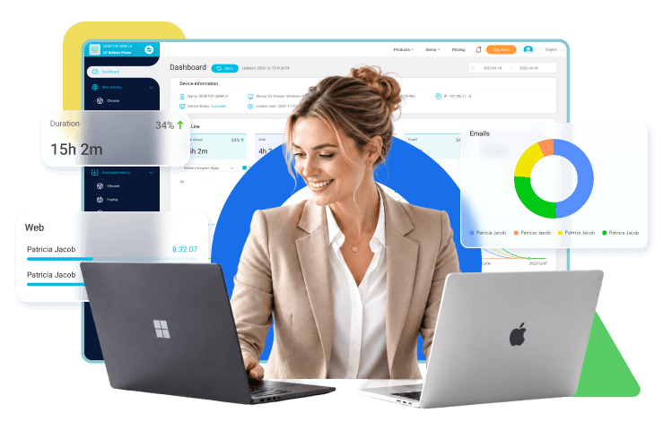 MoniVisor Windows 與 Mac 電腦監控軟體操作介面